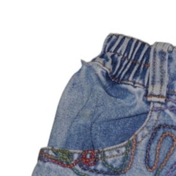 Vintage Kids Embroidered Denim Shorts – Girls Size 6–8 - Picture 5 of 5
